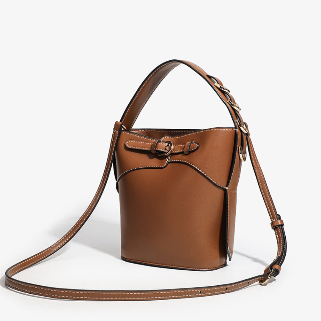 Chic Small Hand Bucket Bag – Stylish Fashion Commuter Shoulder Crossbody Bag & Compact Tote Purse