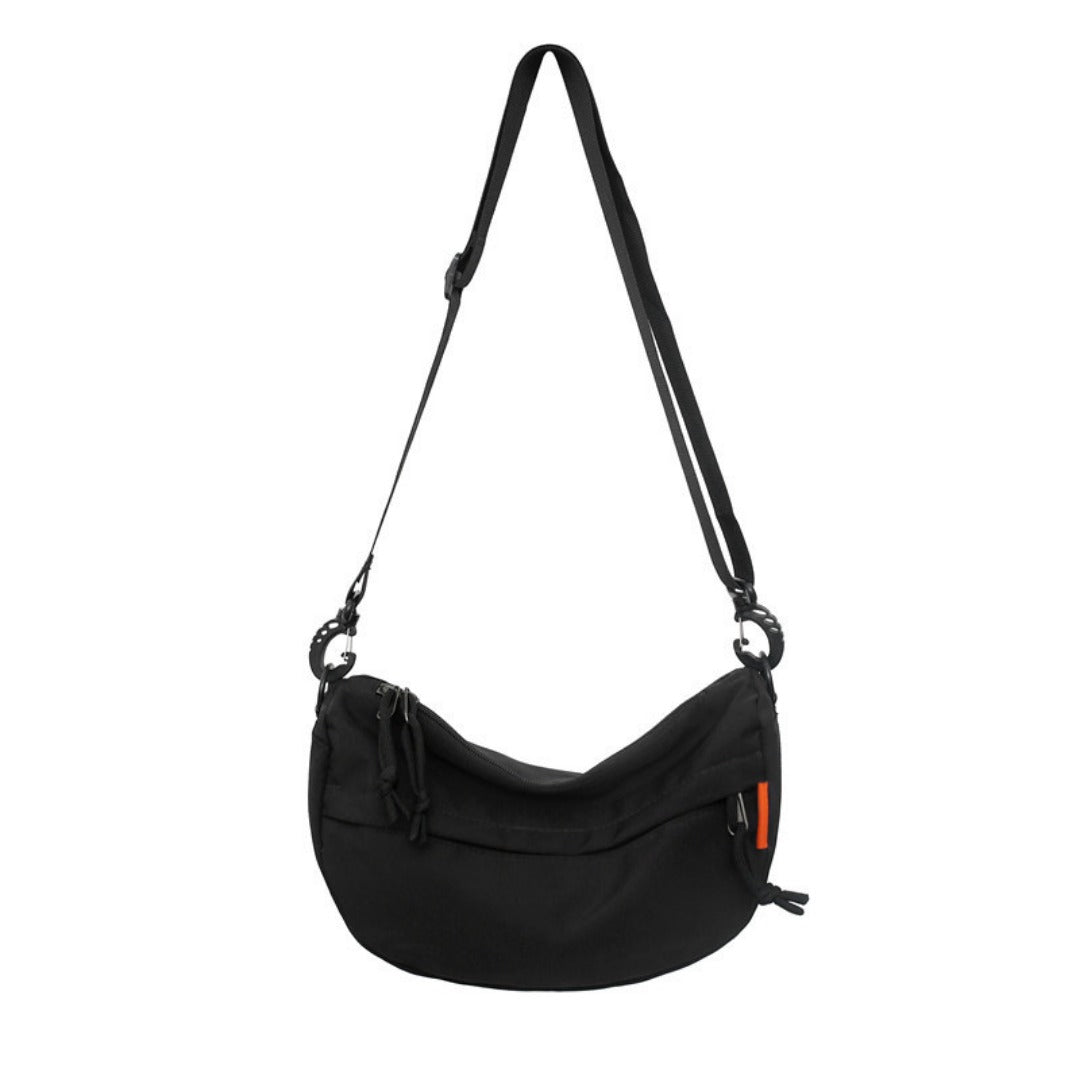 Men's shoulder bag, saddle round bottom bag, satchel fashion unisex small crossbody bag, women's simple crossbody bag