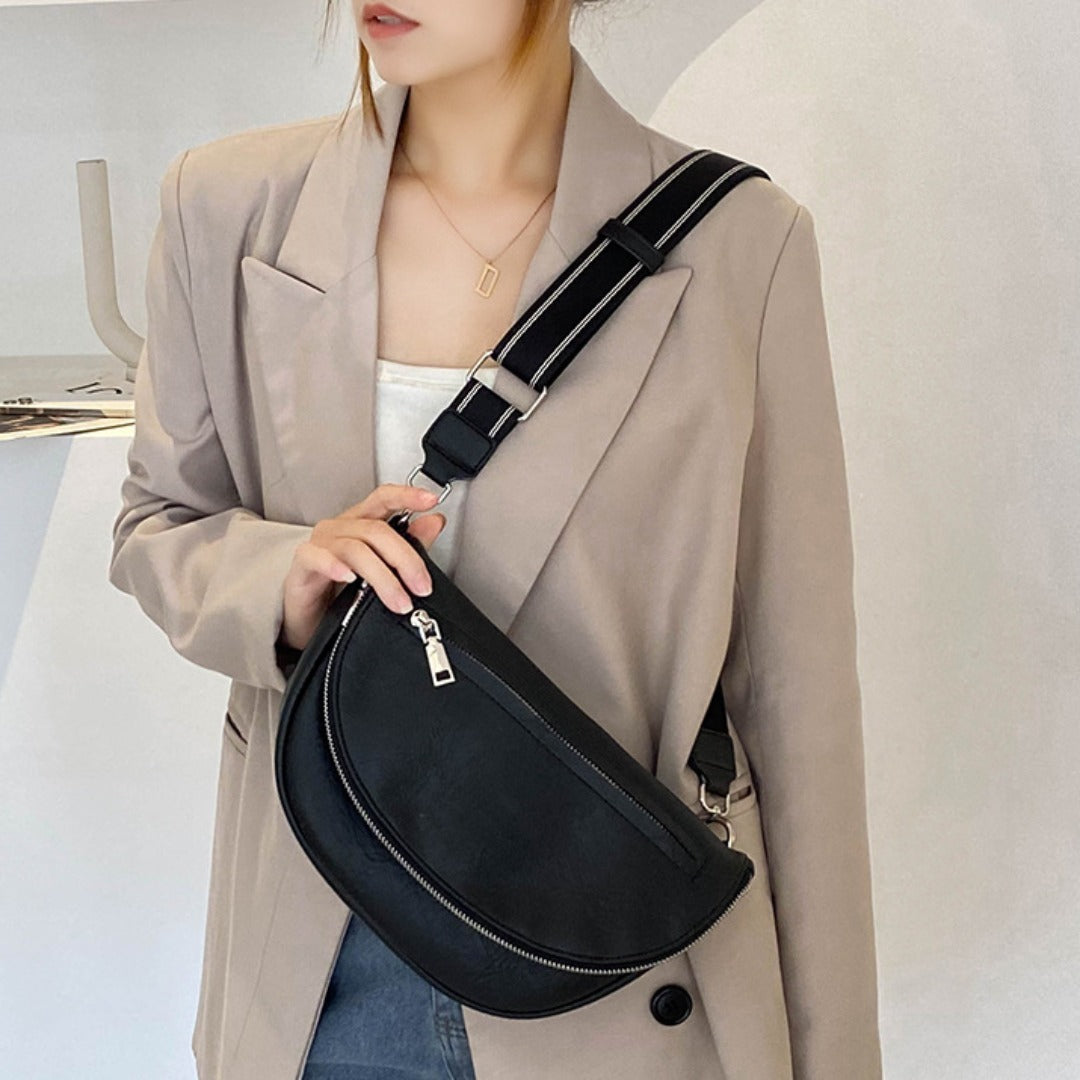 Elegant Small Crossbody Bag – Stylish Saddle Purse with Multiple Pockets, Perfect for Women's Everyday Use