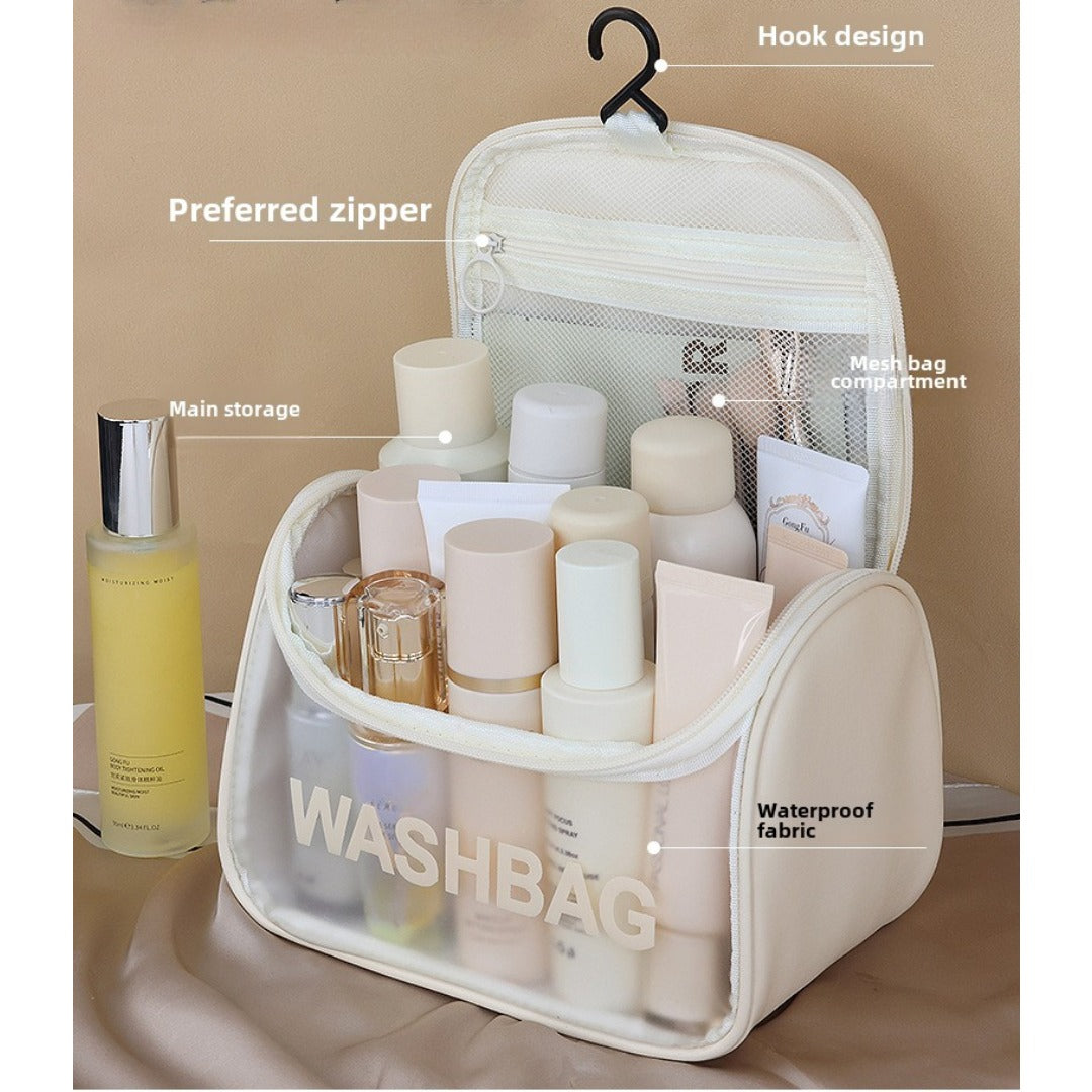 Travel Portable Cosmetic Bag – Large Capacity Unisex Hook Toilet Bag for Cosmetics Storage | Durable & Organized | Perfect for Travel and Daily Use