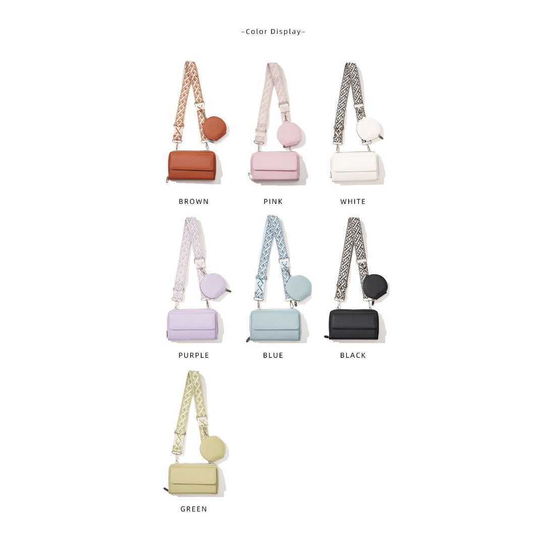 Small crossbody bag for women, 2 in 1 mobile phone satchel design, shoulder crossbody bag, multifunctional wide strap