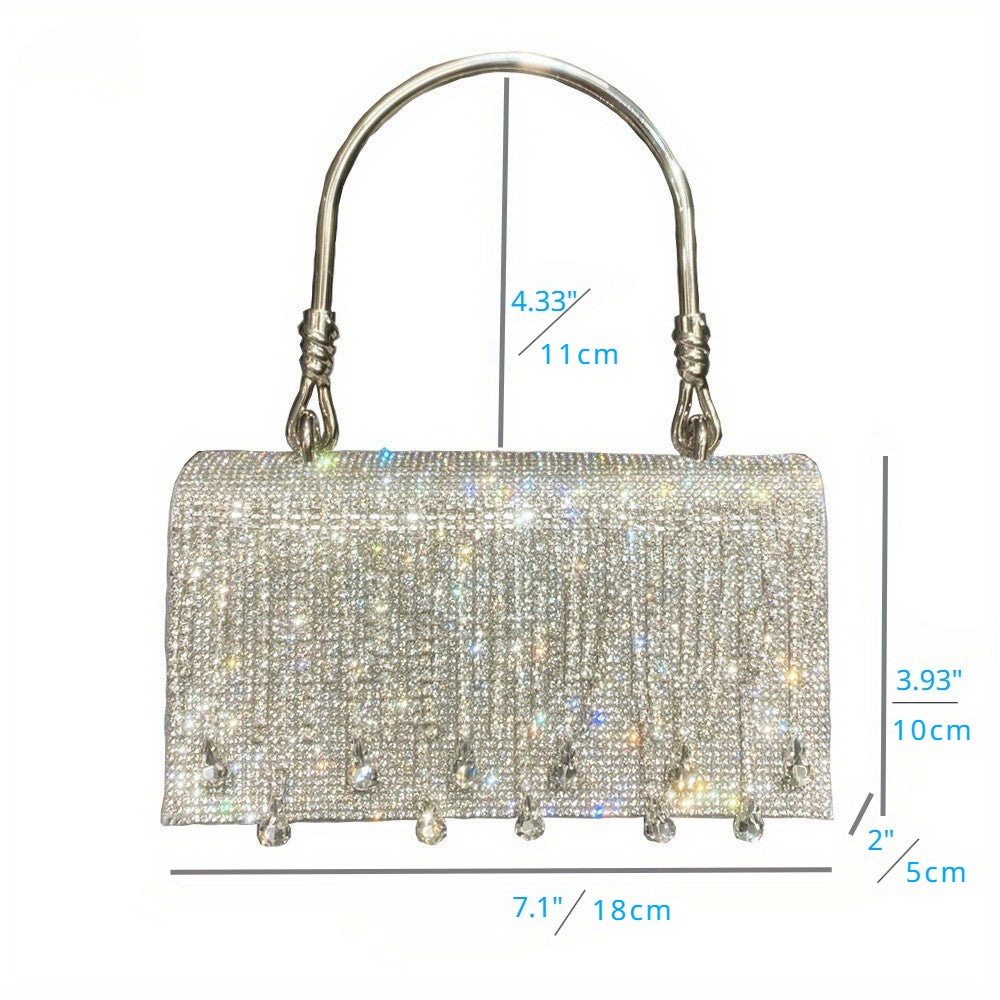 Rhinestone Designer Chain Bag Chic Star Diamond Party Evening Bag Clutch Bag for Women Luxury Hollow Female Purses