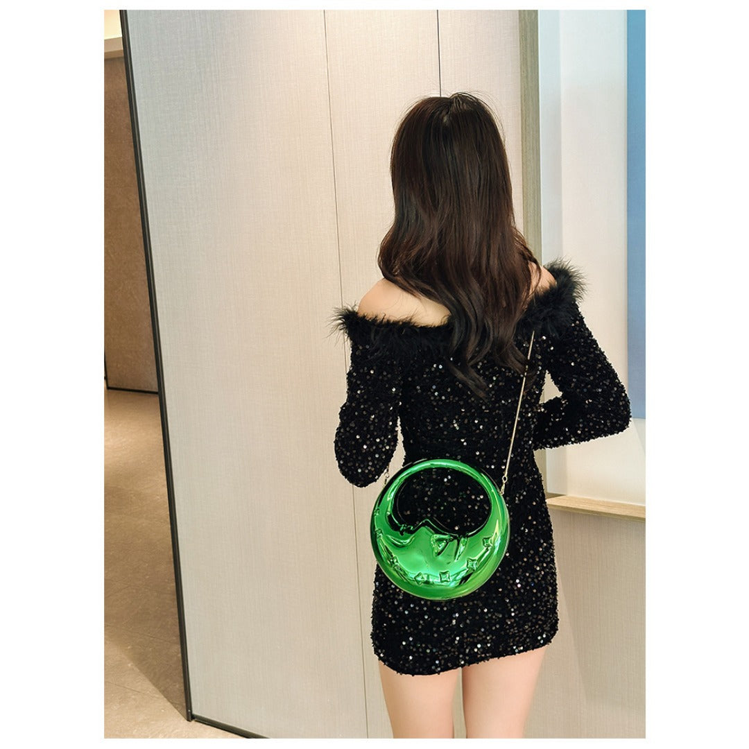 Acrylic Moon Shaped Bag, Women Shoulder Evening Bag, Evening Purse, Evening Bags for Women Formal, Clutch Purse,  Clutch Purse Casual,  Clutch Purse Party,  Prom Bag,  Party Purse,