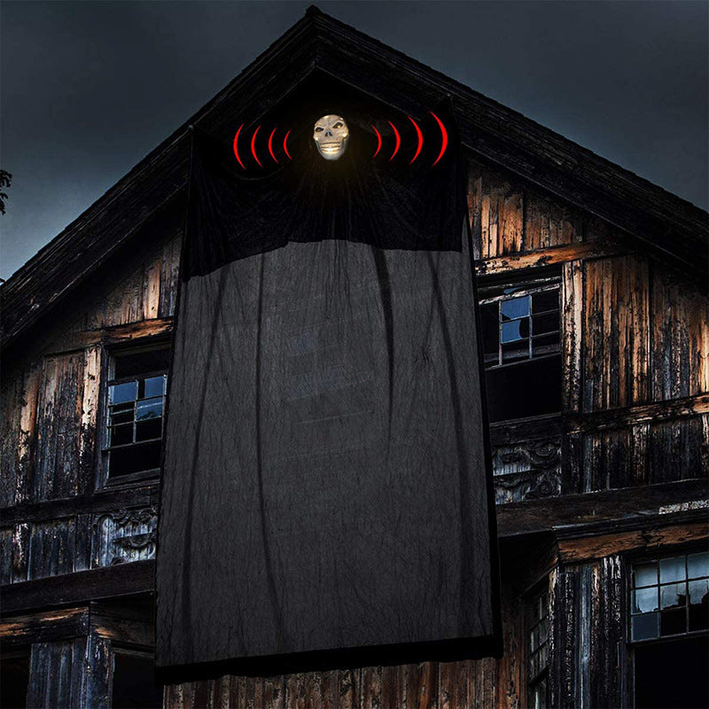 Halloween decoration, voice-activated glow, sound, horror, ghost mask, big hanging ghost, hanging ghost