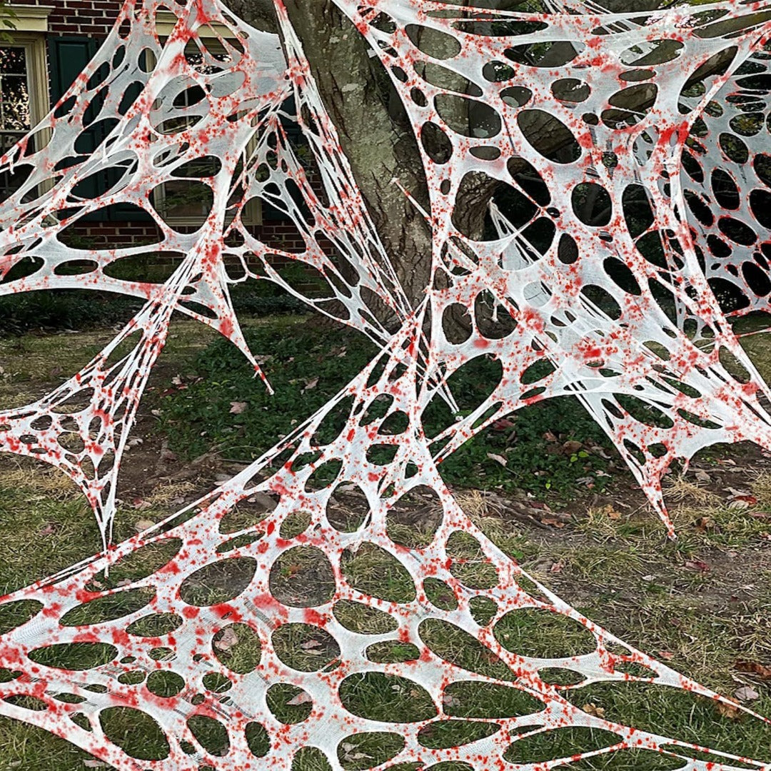 Halloween Spider Webs Decorations with Fake Spiders, Super Stretchy Cobwebs for Halloween decor Indoor and Outdoor