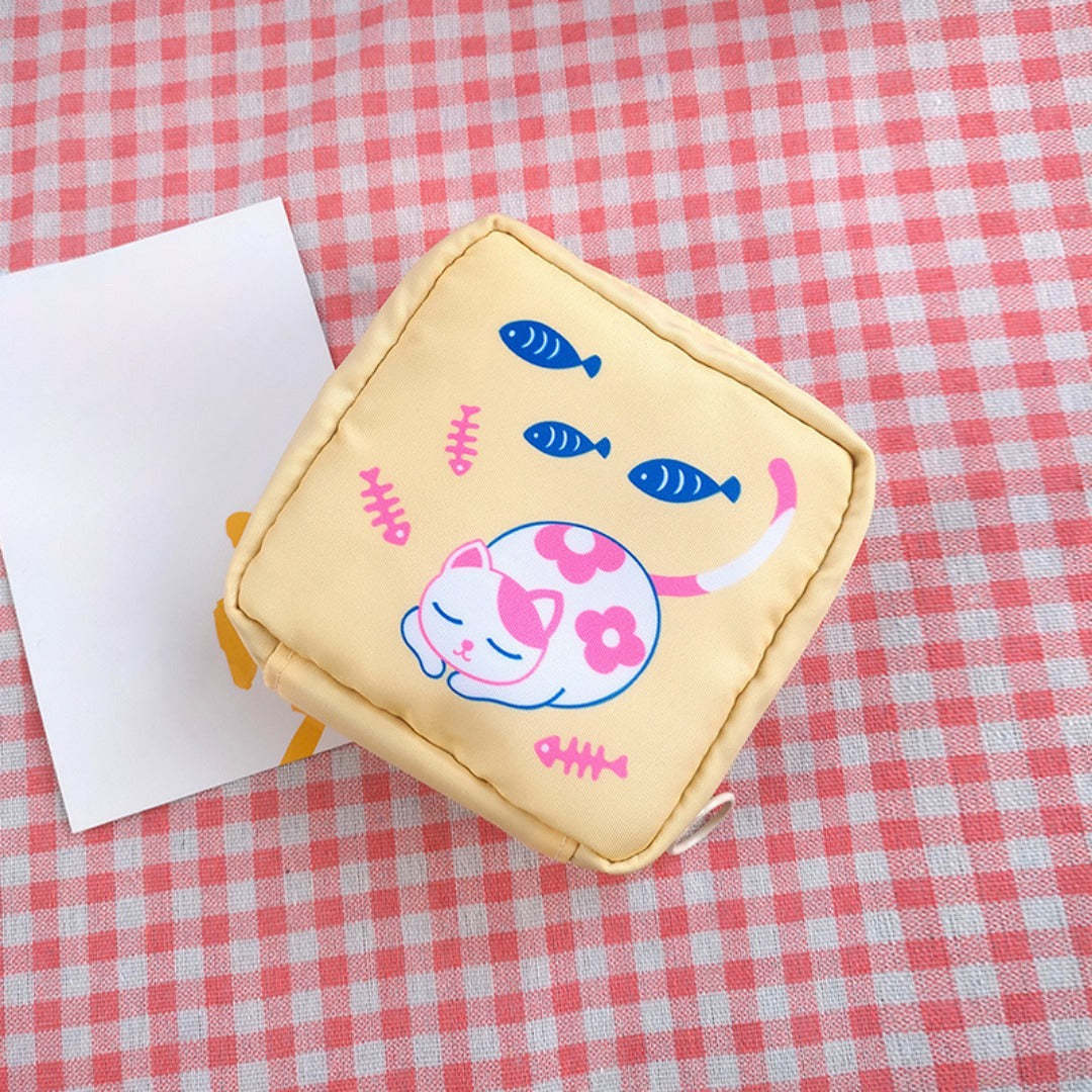 Period Bag for Women, Cute Sanitary Napkin Storage Bag, Portable Period Pouch, Sanitary Pads Bag,Tampons Holder for Purse