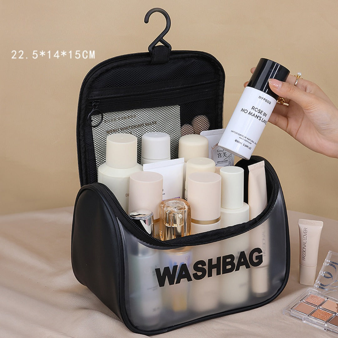 Travel Portable Cosmetic Bag – Large Capacity Unisex Hook Toilet Bag for Cosmetics Storage | Durable & Organized | Perfect for Travel and Daily Use