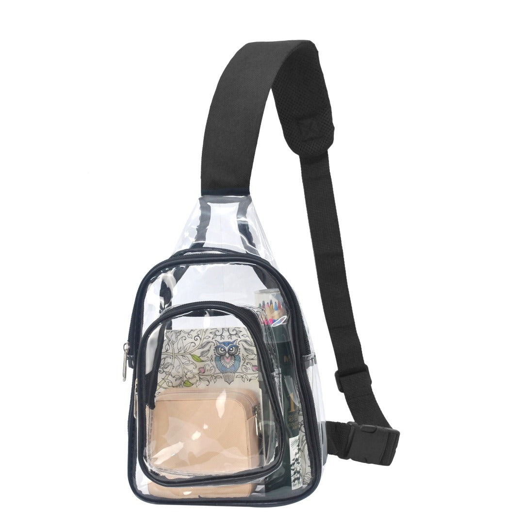 PVC transparent shoulder chest bag, outdoor travel backpack, gymnasium visual bag shoulder crossbody bag, transparent fanny pack, fanny pack crossbody,