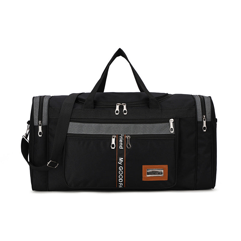 Fitness travel bag, large-capacity folding storage duffel bag, casual Oxford cloth.