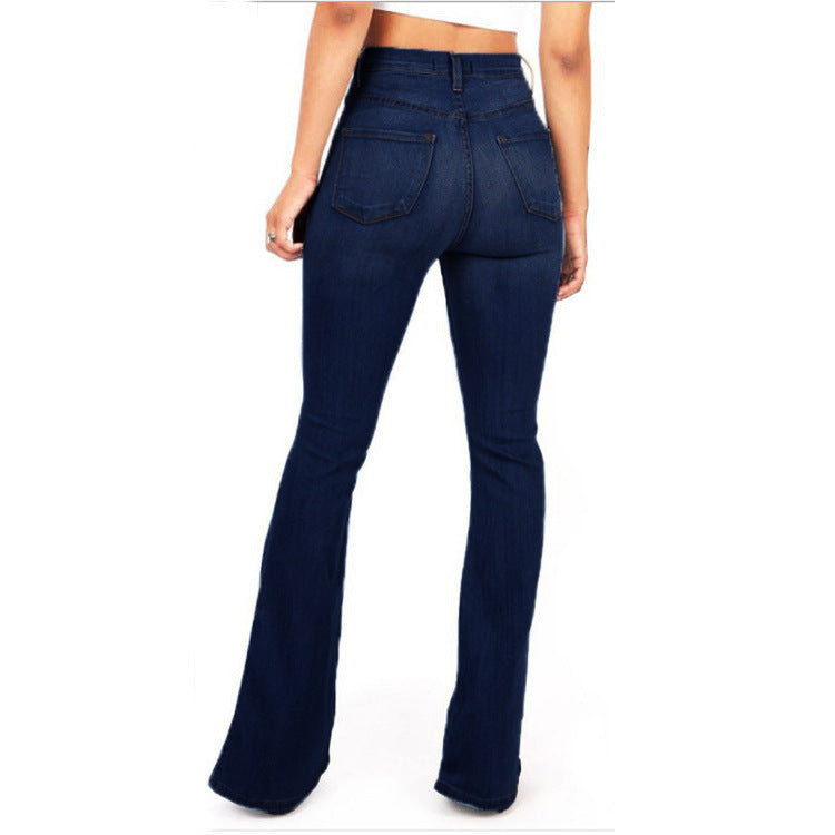 Jeans For Women Plus Size Long Denim Pants Slim Bell Bottom Denim Trousers Skinny Jeans Women'S Denim Pants