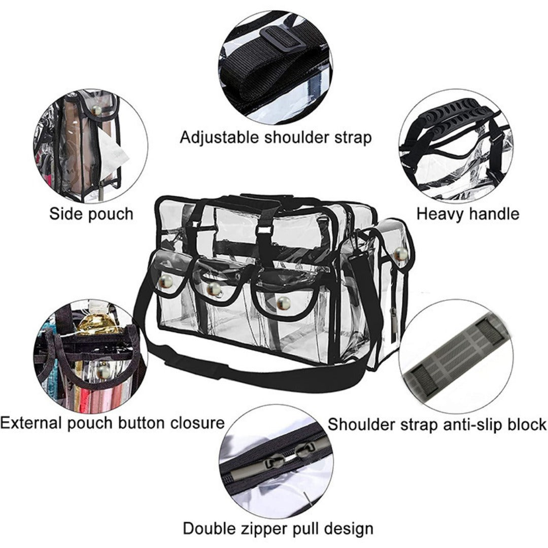 Transparent PVC cosmetic bag, waterproof swimming bag, washing beach bag, large-capacity cosmetic bag, large-capacity storage bag