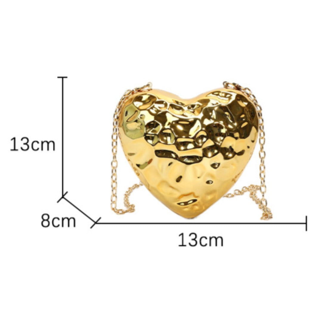 Heart Shaped Mini Purse – Elegant Acrylic Pericardium Chain Clutch, Perfect for Parties, Proms, Weddings, and Evening Out – Stylish Dinner Bag