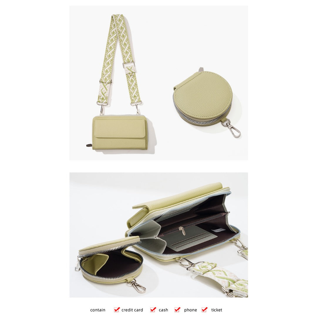 Small crossbody bag for women, 2 in 1 mobile phone satchel design, shoulder crossbody bag, multifunctional wide strap