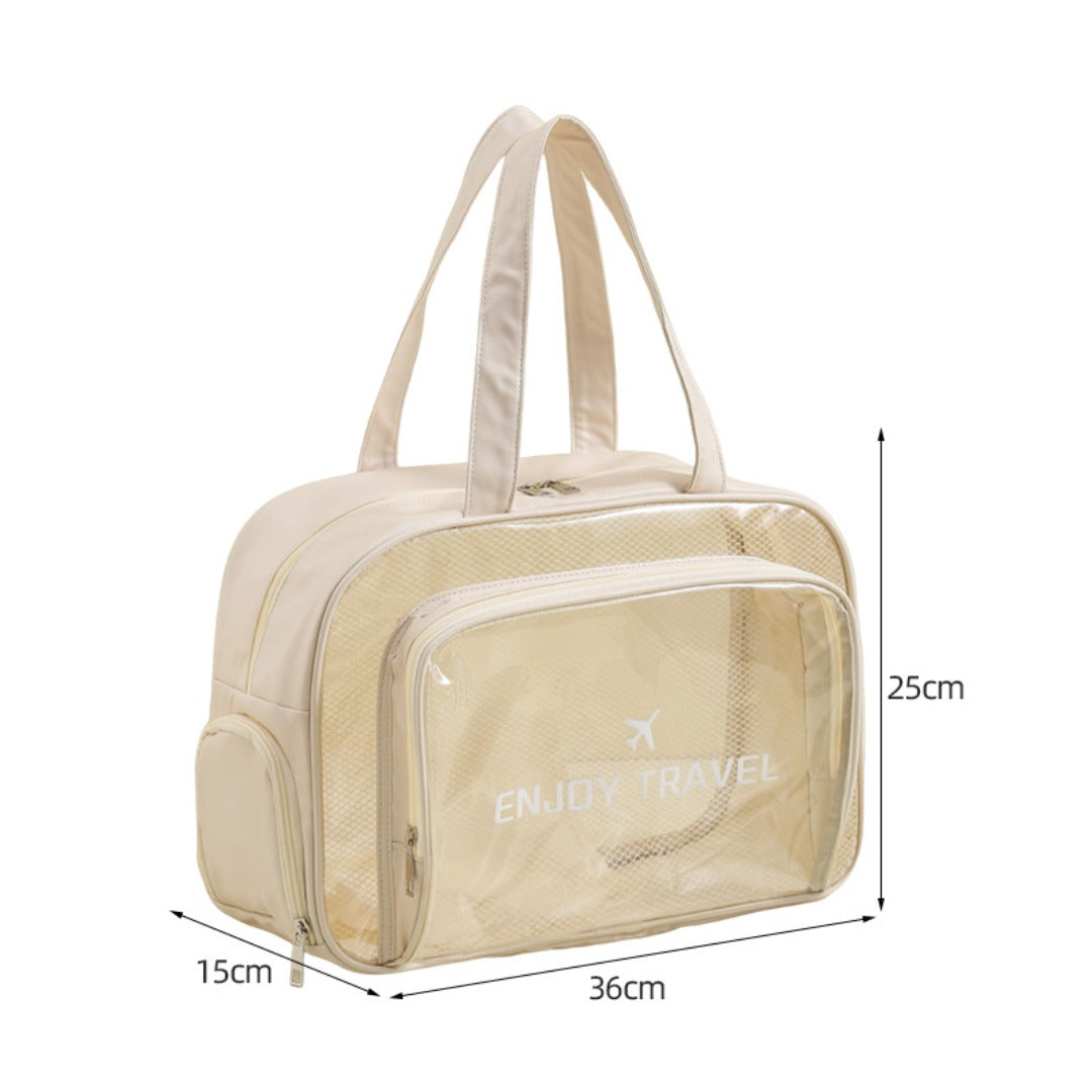 Waterproof beach bag, wet and dry separation fitness bag, toiletry bag, storage goggles, swimsuit swimming bag, Transparent Cosmetic Bag,