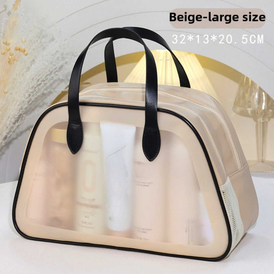 Wet and dry separation wash bag, portable waterproof bath swimming storage bag, business trip cosmetic bag, Transparent Cosmetic Bag, transparent makeup purse,