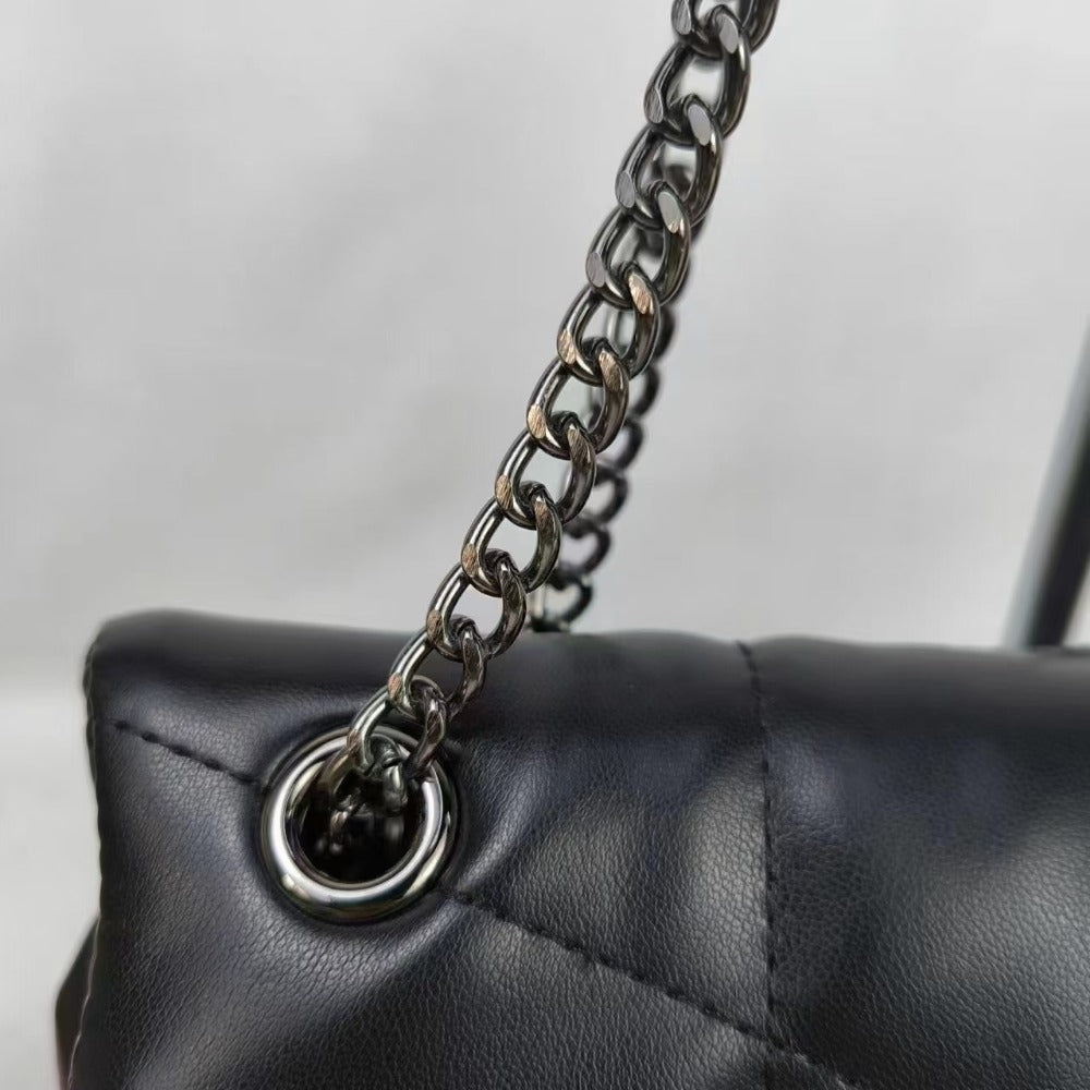 Puffer Shoulder Bag Chain Strap Puffy Crossbody Purse for Women Quilt Large Capacity Shoulder Puffer Bag Free People Bag