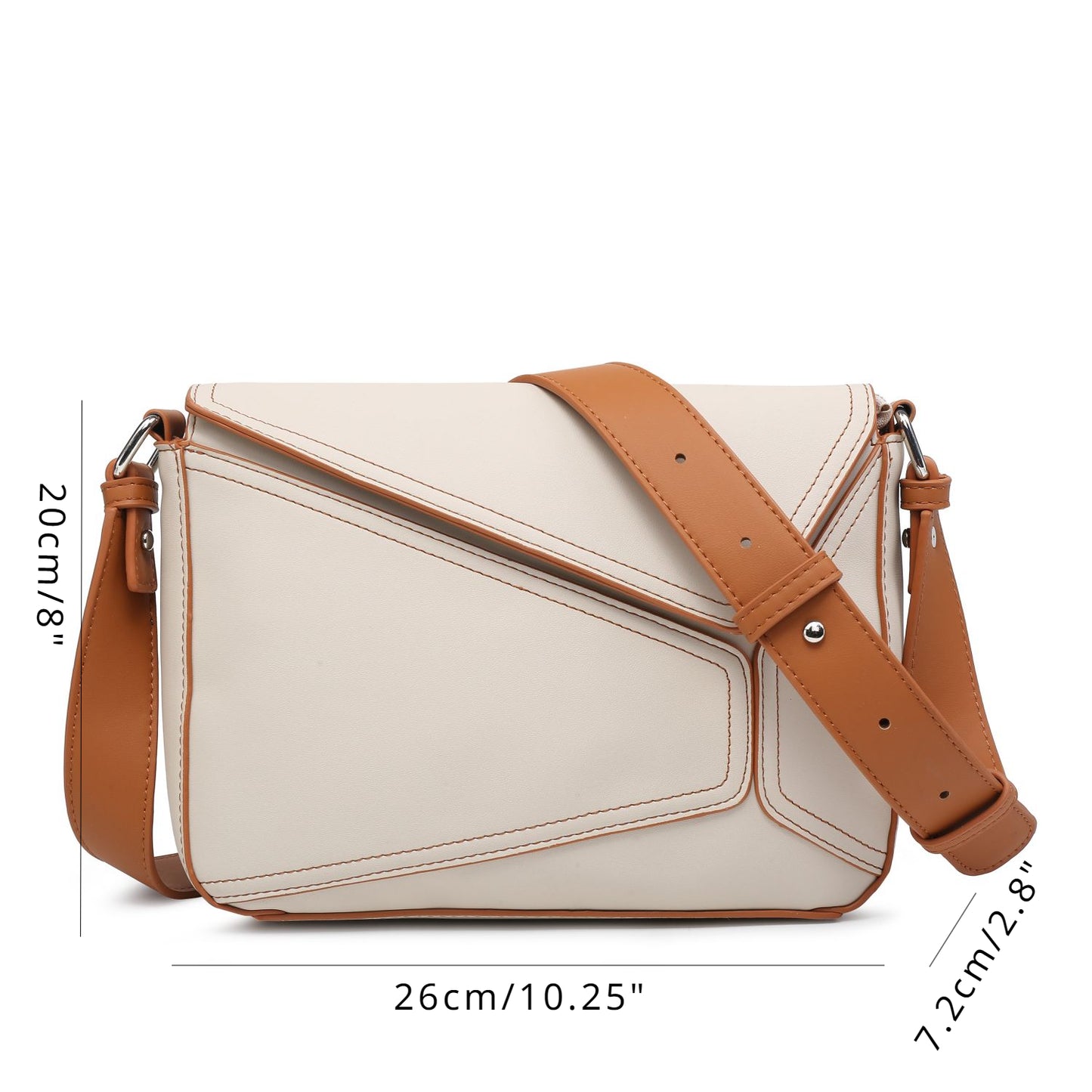 Small Women's Crossbody Bag with Square Purse and Geometrical Patchwork flapover crossbody purse