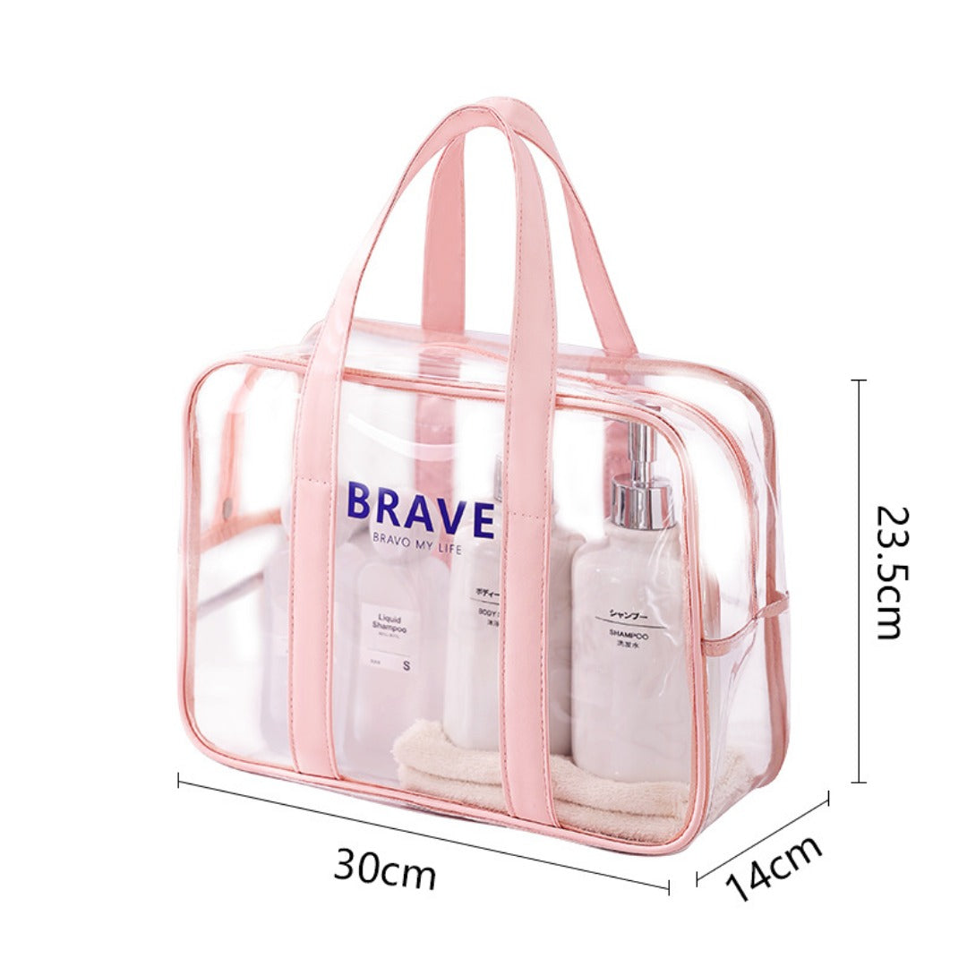 Waterproof beach bag, wet and dry separation fitness bag, toiletry bag, storage goggles, swimsuit swimming bag, Transparent Cosmetic Bag,