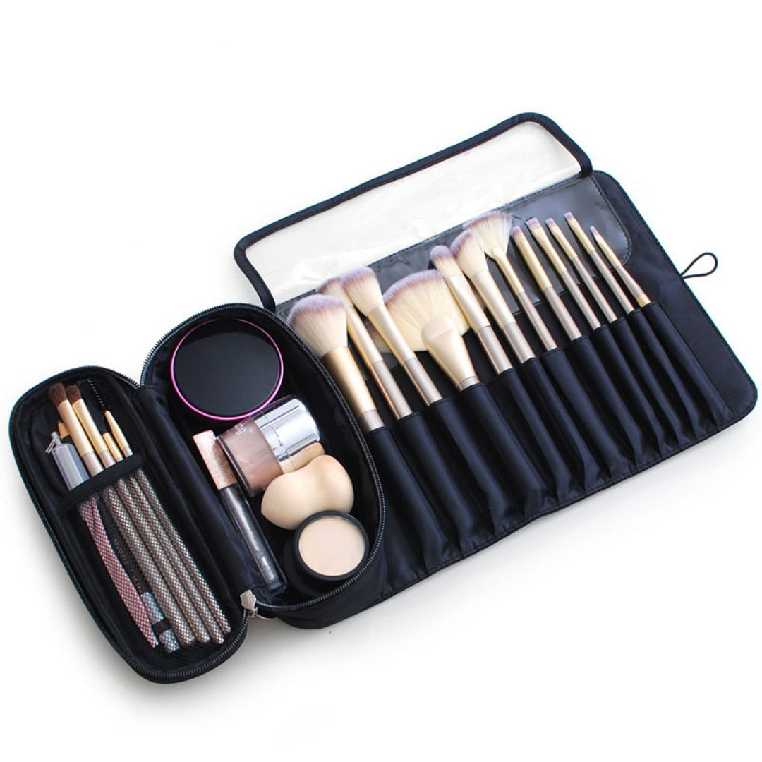 Travel makeup bag,Makeup bag organizers,Makeup bags small, makeup bag, makeup brush bag, storage bag multi-function, folding professional beauty makeup storage bag