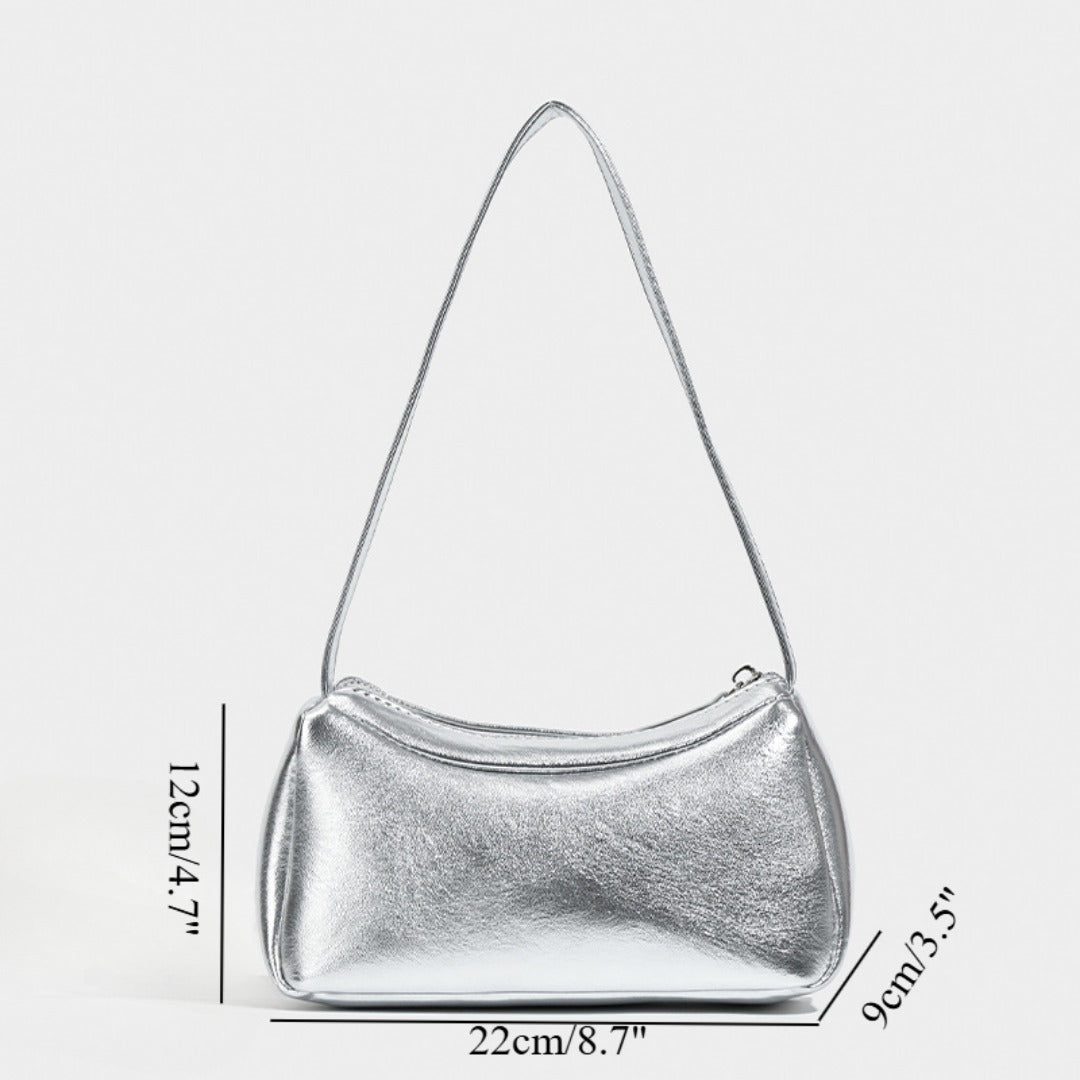 Silver small shoulder bag Design Underarm Bag, Bag Women's Summer Temperament Versatile Shoulder Bag Handbag