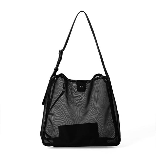 Mesh commuter tote bag, large capacity stylish hobo bag, fashionable versatile shoulder bag