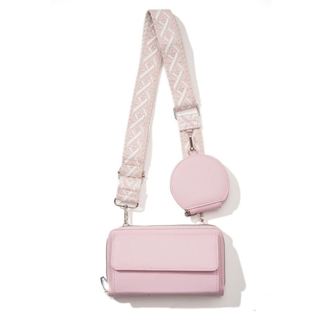 Small crossbody bag for women, 2 in 1 mobile phone satchel design, shoulder crossbody bag, multifunctional wide strap