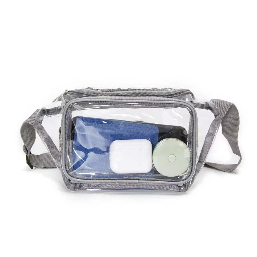 PVC transparent bag waterproof fanny pack Storage Bag for Portable Travel & Sports | Durable Fanny Pack with Clear Design for Secure and Easy Access