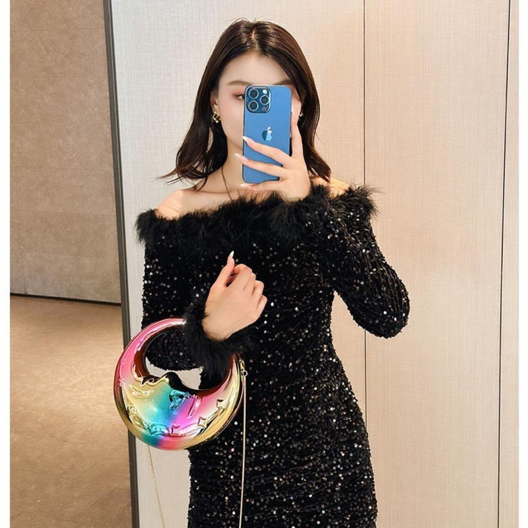 Party Decoration Evening Bag Evening Purse Clutch Purse Acrylic  Dinner Bag Casual Versatile Chain Bag