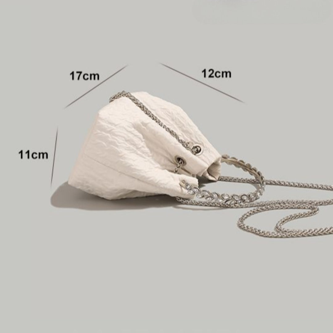 Rhinestone chain handbag women, fashion drawstring bucket bag, clutch purse party,Prom bag,Party purse,Prom bags clutches,