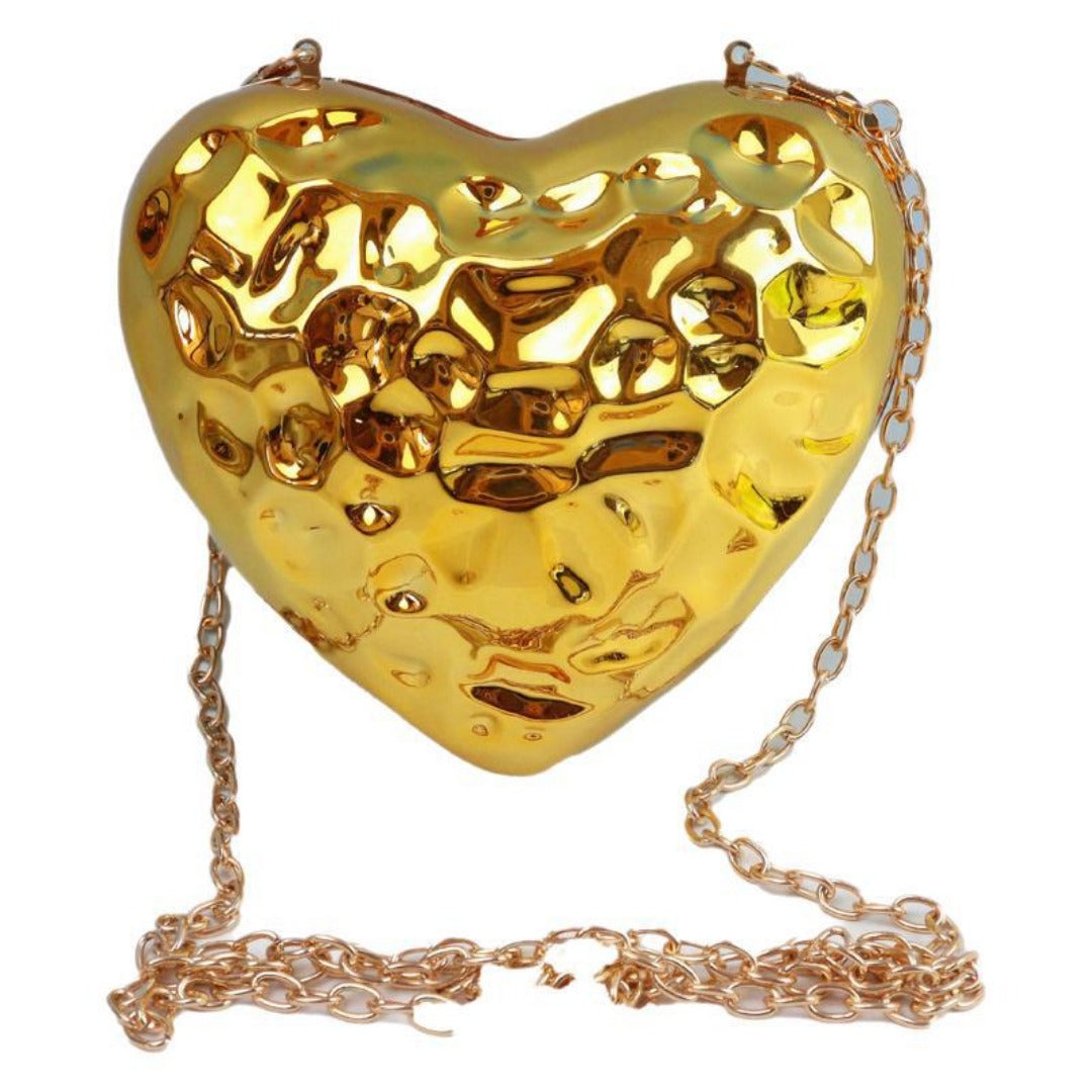 Heart Shaped Mini Purse – Elegant Acrylic Pericardium Chain Clutch, Perfect for Parties, Proms, Weddings, and Evening Out – Stylish Dinner Bag