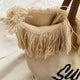 Bohemian canvas woven tote bag simple ethnic purse