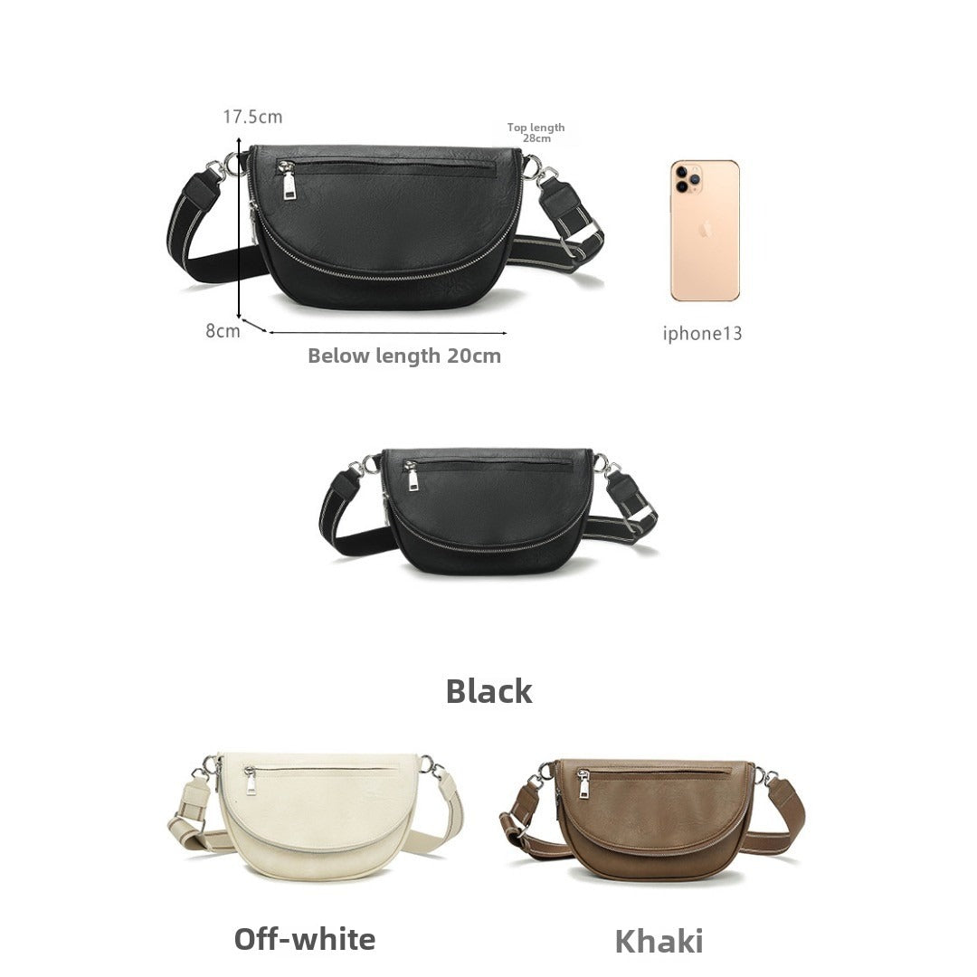 Elegant Small Crossbody Bag – Stylish Saddle Purse with Multiple Pockets, Perfect for Women's Everyday Use