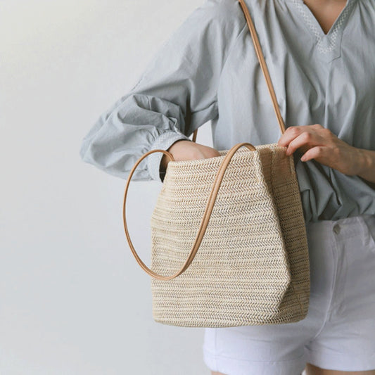 Woven hobo, summer bohemian hobo shoulder purse, magnetic buckle shoulder tote, summer beach straw bag