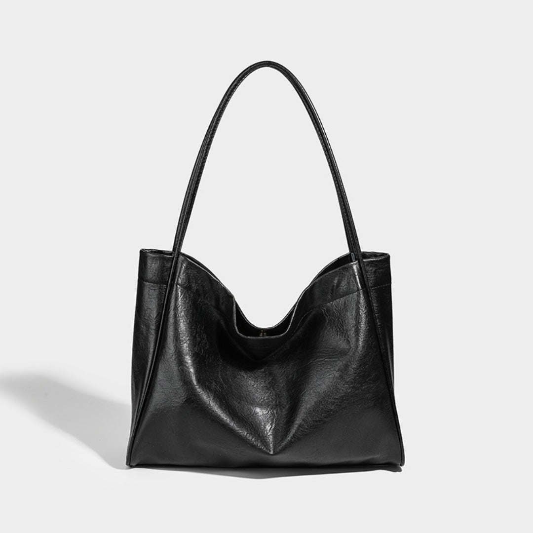 Women's soft leather tote bag, large capacity tote bag, hand bag shoulder, armpit bag class commute