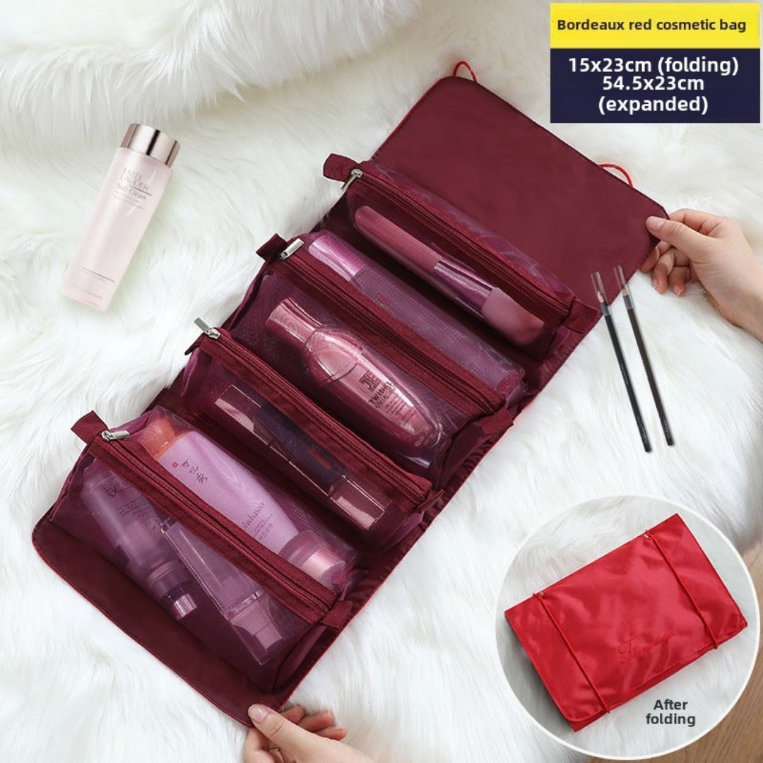 Travel portable large capacity makeup bags,Makeup bag organizers,Can be split into four-in-one cosmetic bag, toiletries and makeup storage bag, Toiletry Bag organizer,