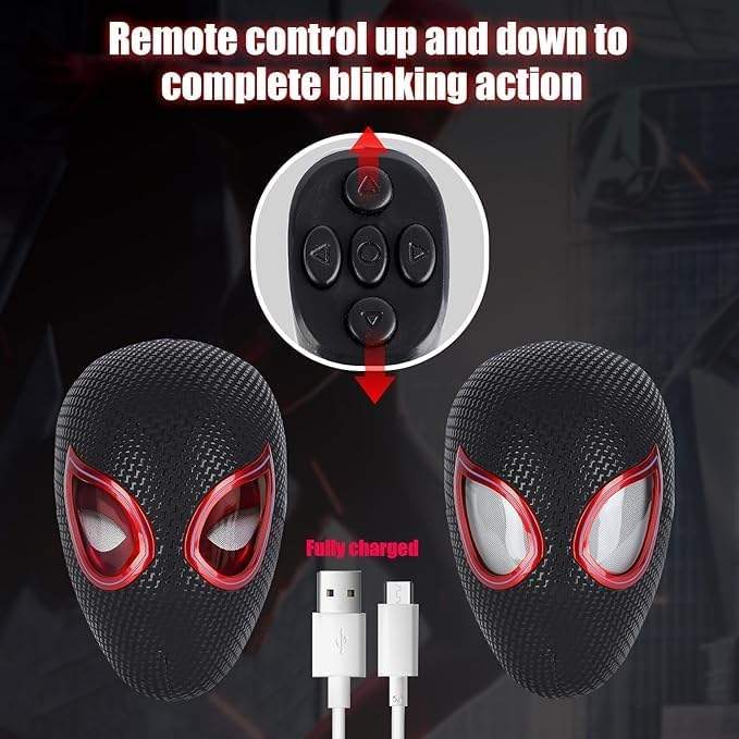 Spider Mask with Moving Eyes helmet Spide Cosplay Mask spides mascara suits cool stuff amazing hot realistic toys figure for boy teen Adult gifts for age 8-12 13 year old Super Hero costume