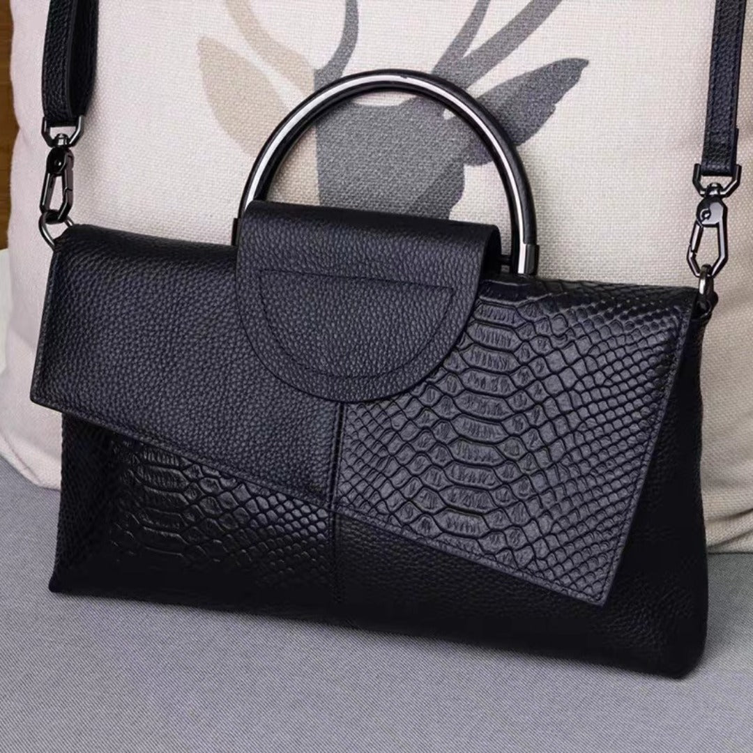 Clutch bag women, large capacity banquet handbag, crocodile pattern women's fashion temperament crossbody bag