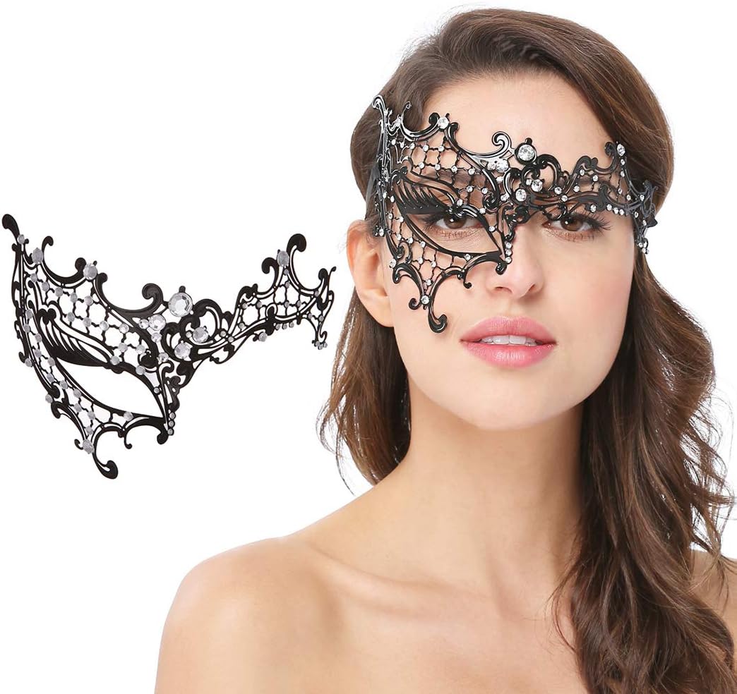 Mask for Women Venetian Metal Party For Carnival Halloween Costume Cosplay