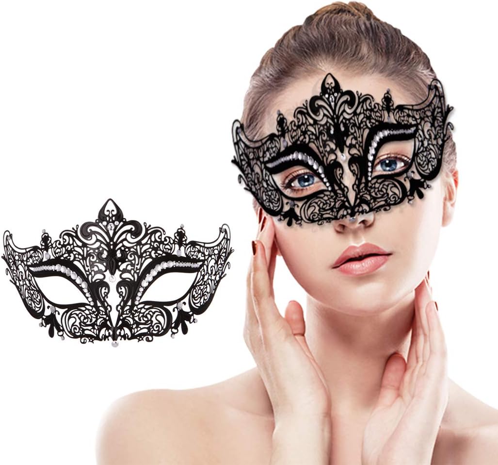 Mask for Women Venetian Metal Party For Carnival Halloween Costume Cosplay