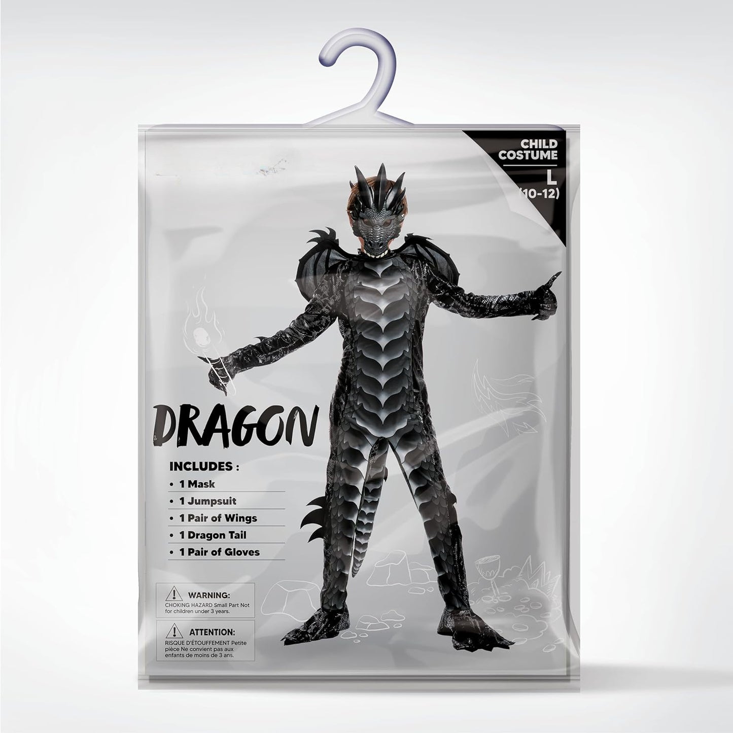 Spooktacular Creations Halloween Kid Dragon Costume, Boys Dragon Wings, Tail and Mask Set for Halloween Dress Up