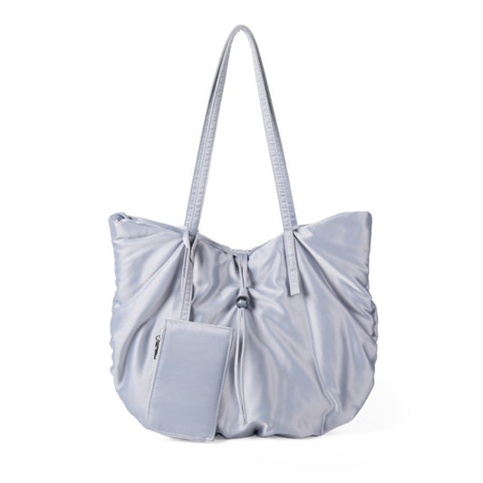 Casual Nylon Large Capacity Hobo Bag - Portable Tote Bag for Women with Design Pleated Shoulder Bag