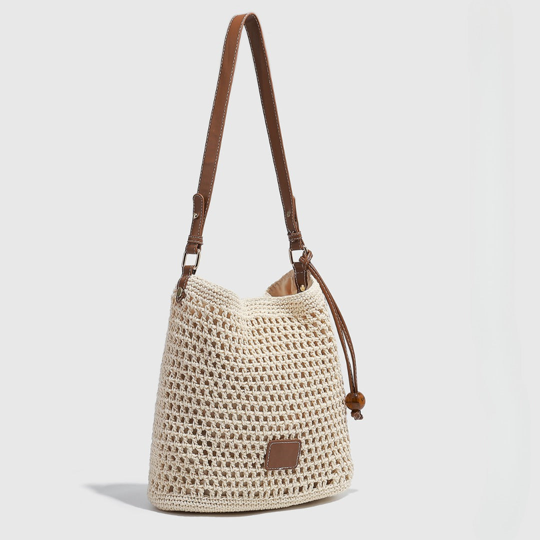 Woven hollow bag women, crochet bag, summer seaside vacation travel tote bag, beach bag, shoulder armpit bag