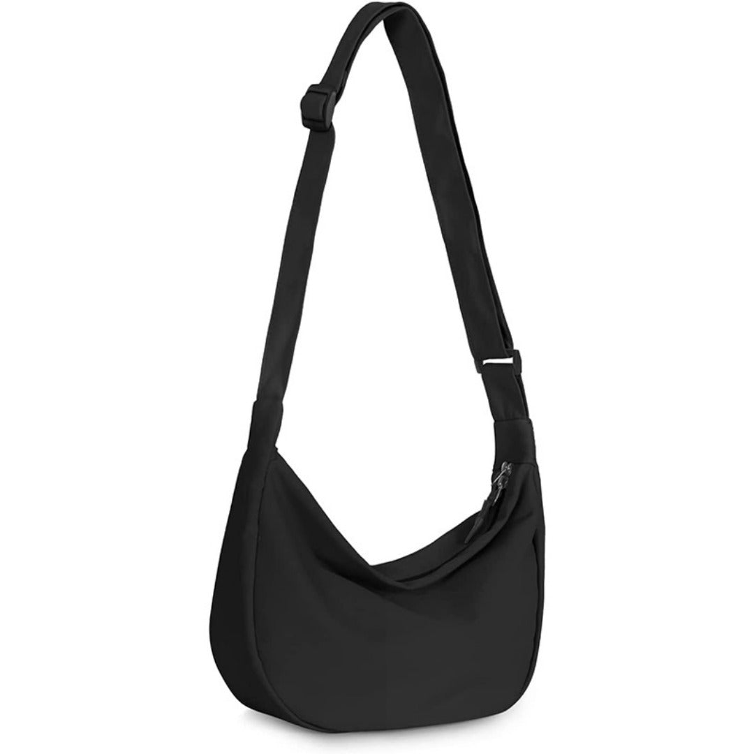 Small crossbody bag, versatile fashion cross body bag, commuter shoulder bag, nylon casual slouchy bag