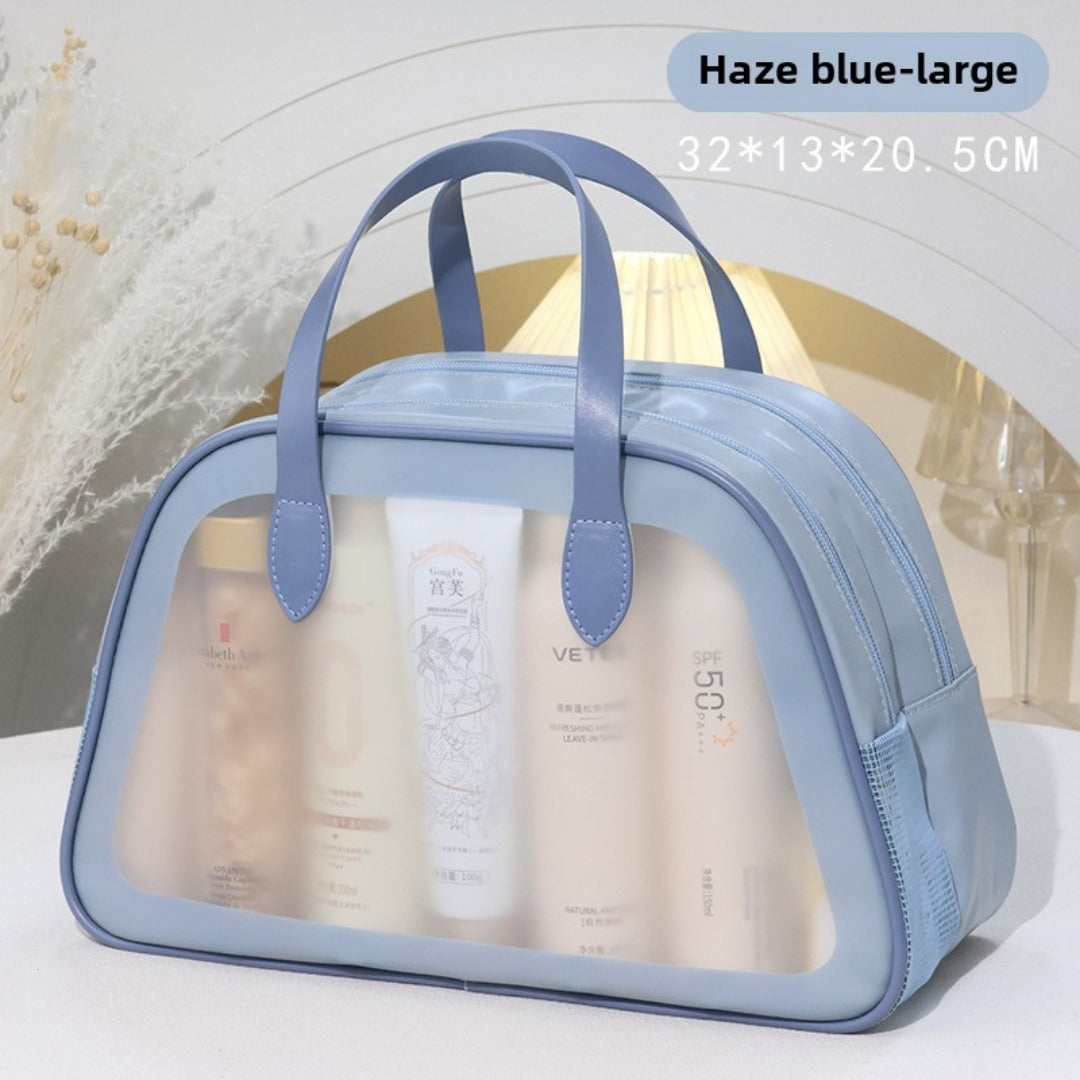 Wet and dry separation wash bag, portable waterproof bath swimming storage bag, business trip cosmetic bag, Transparent Cosmetic Bag, transparent makeup purse,