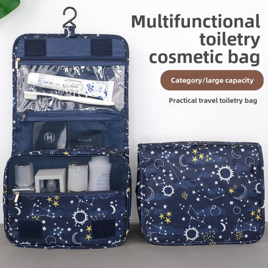 Visible Toiletry Bag Multifunctional Large Capacity Waterproof Cosmetic Bag, Business Travel Portable Dry and Wet Separation Bathroom Hook Wash Bag, Storage Bag