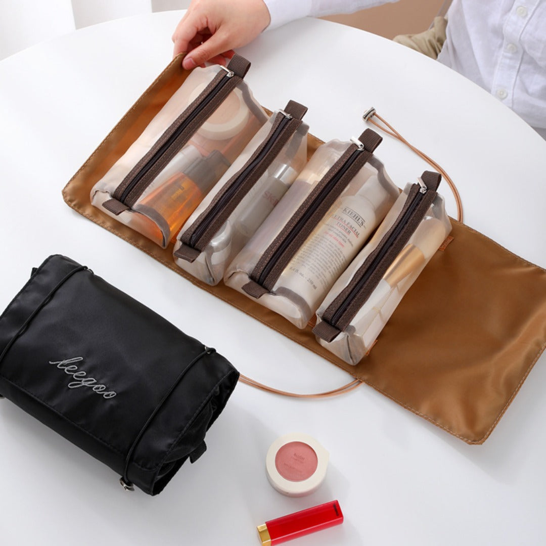 Four-in-one cosmetic bag, makeup bag organizers,Travel makeup bag,Portable travel storage portable toilet bag,