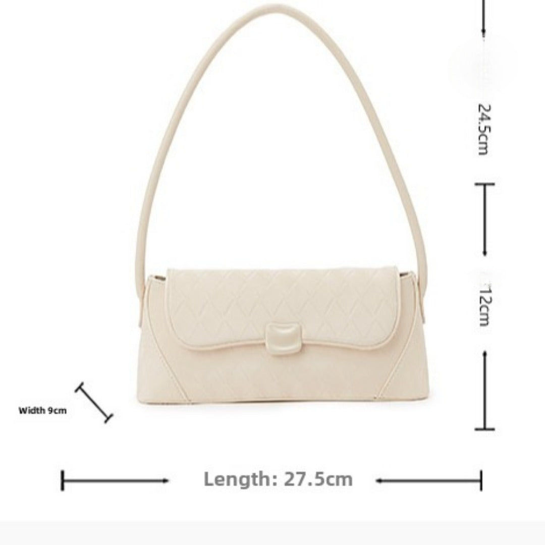 Women's urban fashion commuter bag, summer shoulder bag, versatile baguette bag, underarm bag