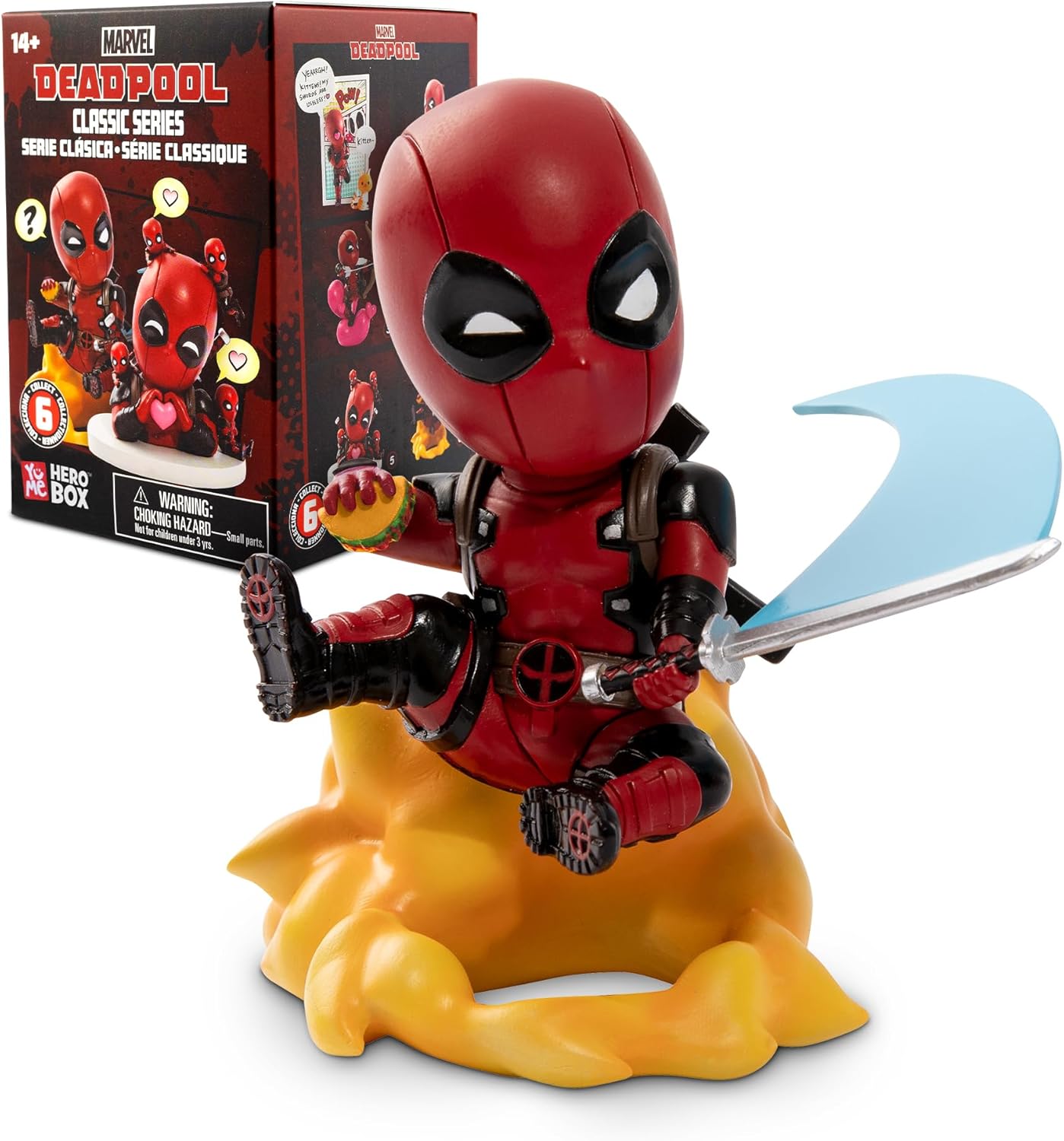 Halloween Deadpool Classic Series Hero Box - Blind Box, 2" to 4" Collectible Toy Figurines, Marvel Superhero Movie Inspired Toy Figure Set, Fun Gifts for Adults, Boys, Girls, and Kids Ages 14+, Single Box