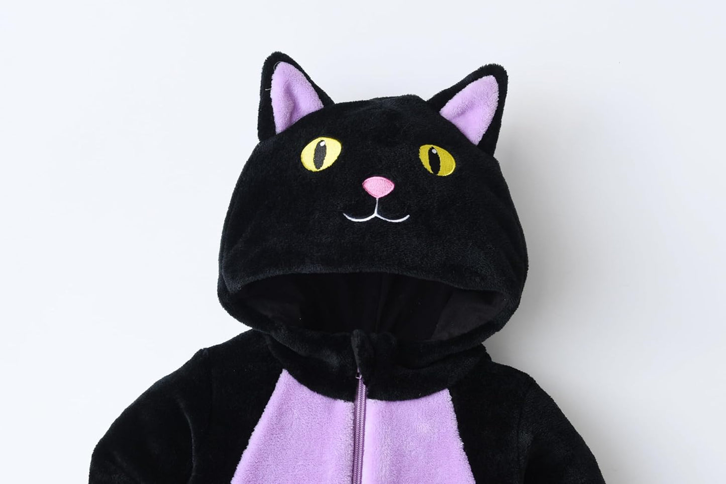 Black Cat Costume for Toddler Baby Girl Boy Halloween Costumes Fuzzy Warm Fall Winter Clothes Halloween Cats Outfit