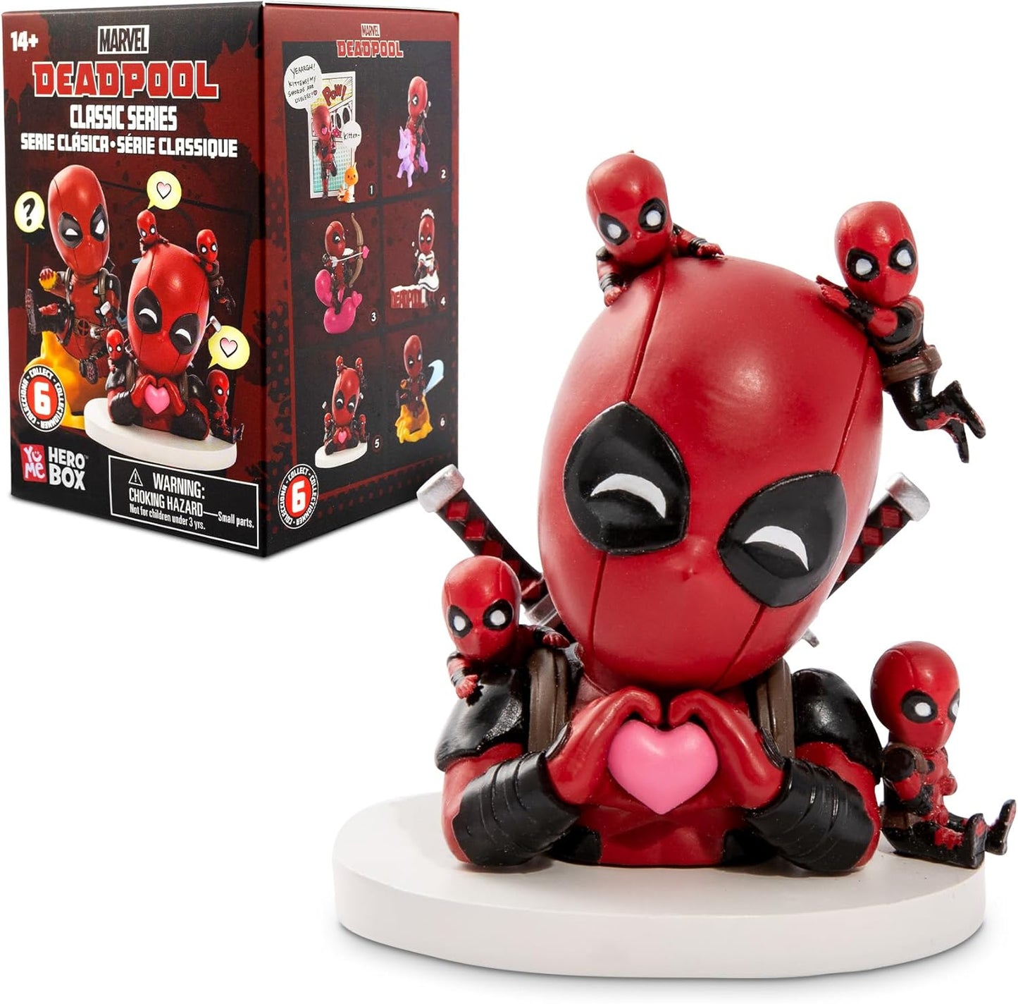 Halloween Deadpool Classic Series Hero Box - Blind Box, 2" to 4" Collectible Toy Figurines, Marvel Superhero Movie Inspired Toy Figure Set, Fun Gifts for Adults, Boys, Girls, and Kids Ages 14+, Single Box